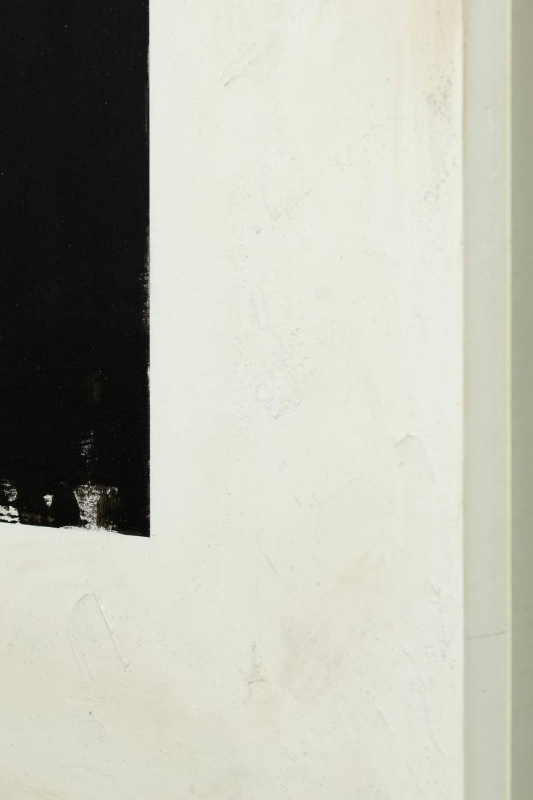 Original Black & White Abstract Painting by Andrea Volpicelli