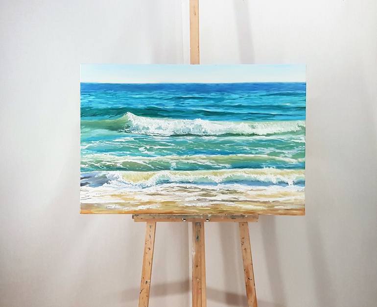 Original Fine Art Seascape Painting by Mantas Naulickas