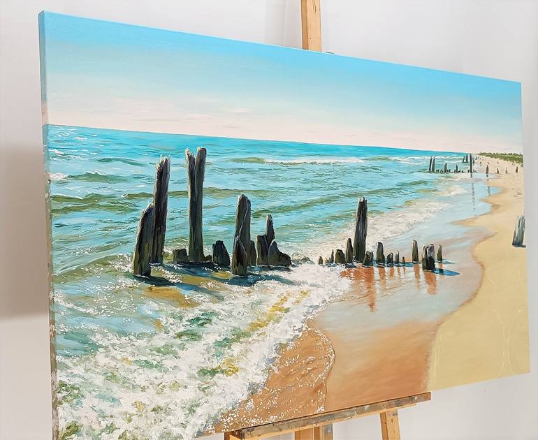 Original Contemporary Seascape Painting by Mantas Naulickas
