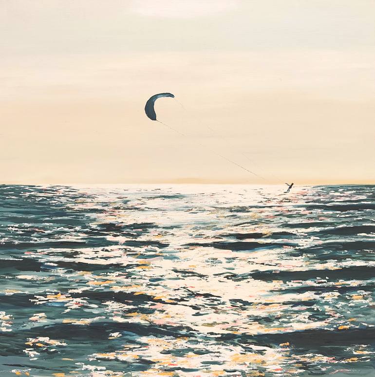 Original Seascape Painting by Mantas Naulickas | Other Art on Canvas | To the sun
