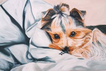 Print of Dogs Paintings by Mantas Naulickas