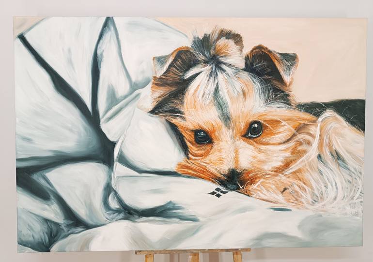 Original Contemporary Dogs Painting by Mantas Naulickas