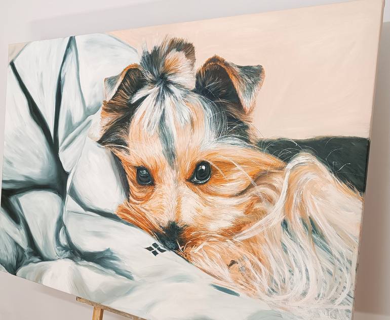 Original Fine Art Dogs Painting by Mantas Naulickas