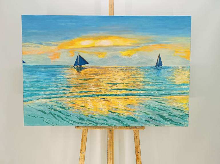 Original Seascape Painting by Mantas Naulickas