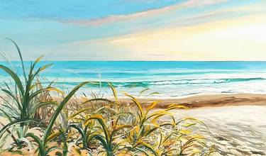 Print of Realism Beach Paintings by Mantas Naulickas