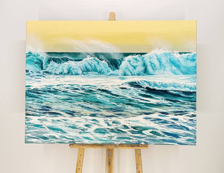 Original Contemporary Seascape Painting by Mantas Naulickas
