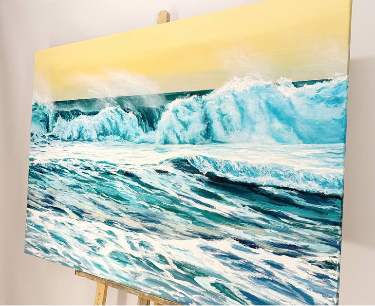 Original Contemporary Seascape Painting by Mantas Naulickas