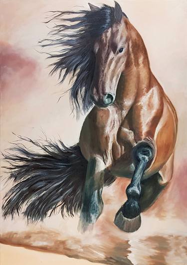Print of Horse Paintings by Mantas Naulickas