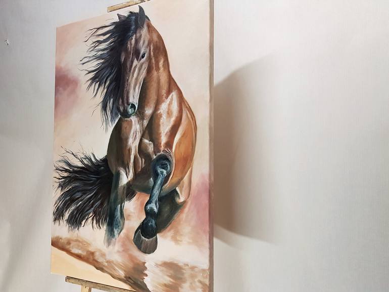 Original Fine Art Horse Painting by Mantas Naulickas