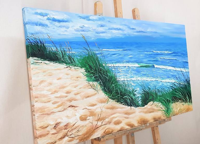 Original Fine Art Seascape Painting by Mantas Naulickas