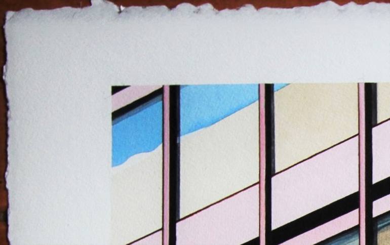 Original Art Deco Architecture Painting by Sarah Pais