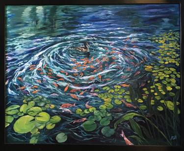 Original Impressionism Fish Paintings by Bobe Kirsch