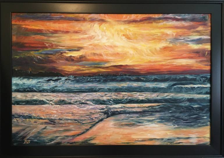 Original Impressionism Seascape Painting by Bobe Kirsch