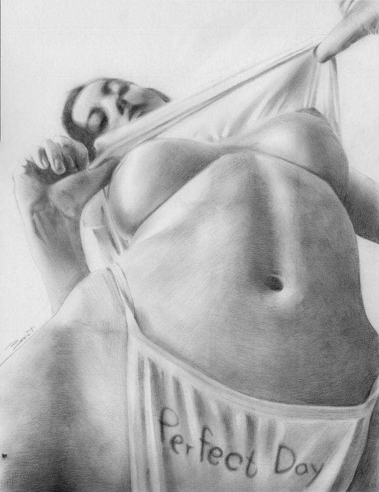Original Realism Erotic Drawings by Isiah Johnson