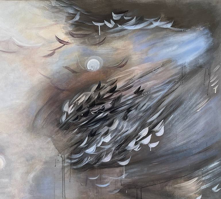 Original Abstract Fantasy Painting by Elisa Carozza