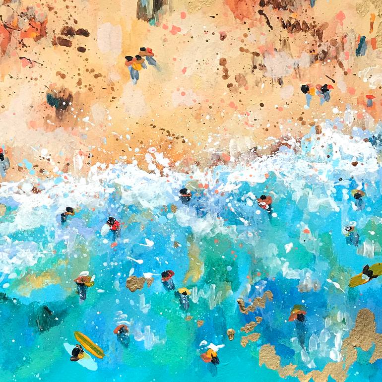 Original Abstract Seascape Painting by Alma Tipon