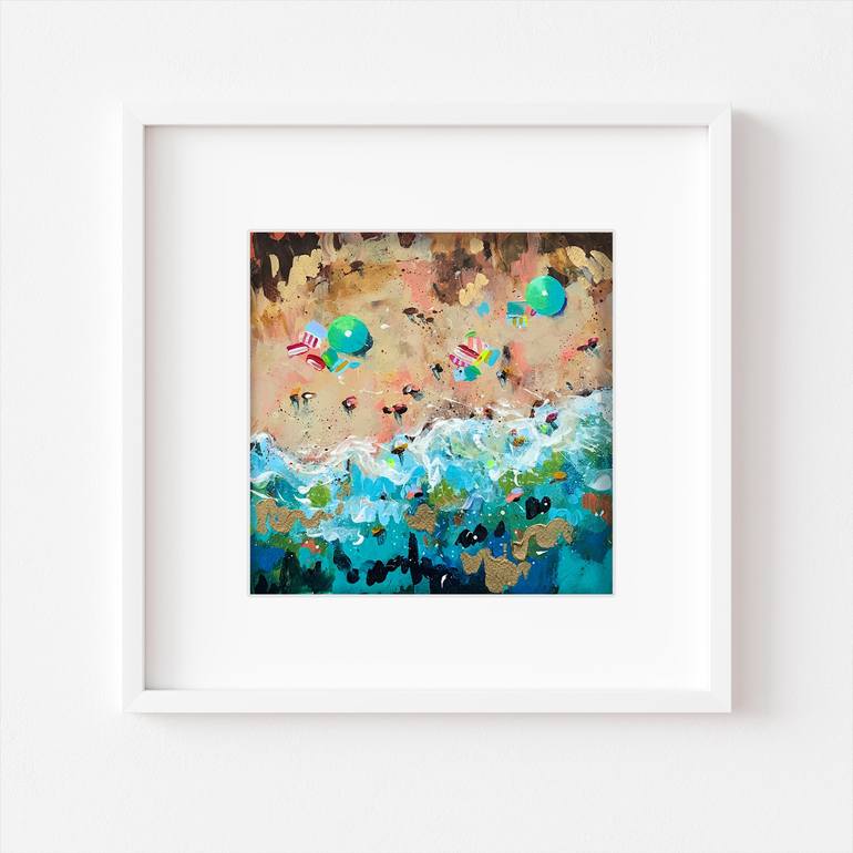 Original Abstract Beach Painting by Alma Tipon