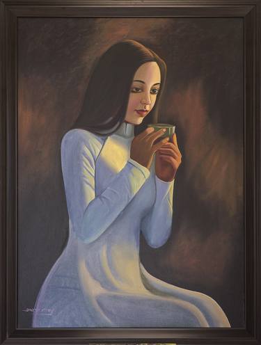 Print of Figurative Love Paintings by Dinesh Attry