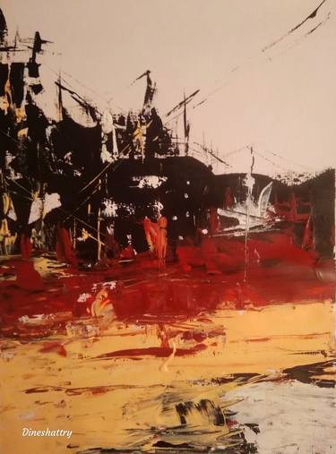 Original Abstract Painting by Dinesh Attry