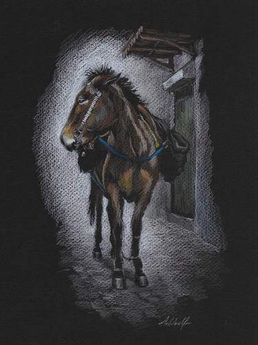 Original Expressionism Animal Drawing by Anatol Woolf