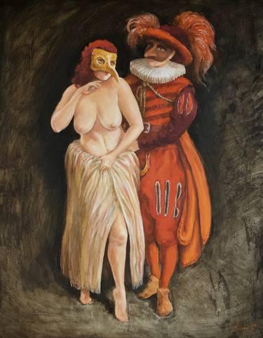 Original Figurative Erotic Paintings by Anatol Woolf
