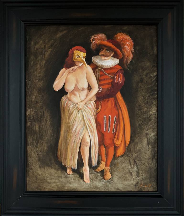 Original Erotic Painting by Anatol Woolf