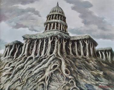 Original Surrealism Political Paintings by Anatol Woolf