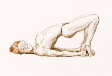 Original Realism Nude Drawings by Anatol Woolf