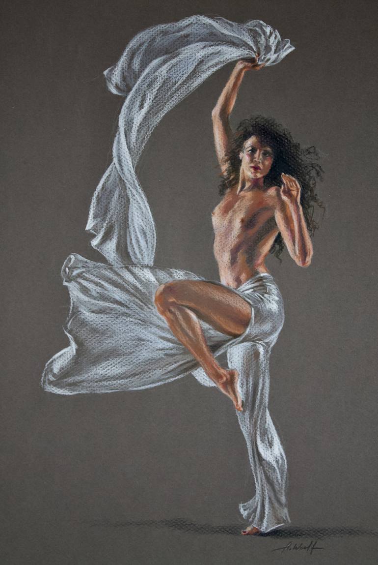 Nude Dancer Drawing by Anatol Woolf | Saatchi Art