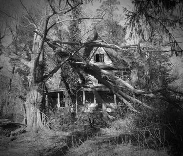 Abandoned Mansion in the woods, artistic photo thumb