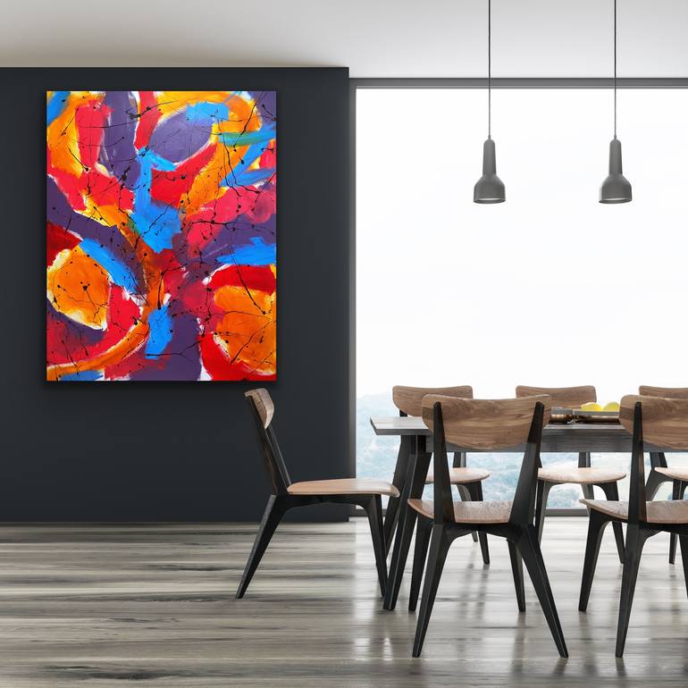 Original Abstract Expressionism Abstract Painting by Les Artisans Du Champ