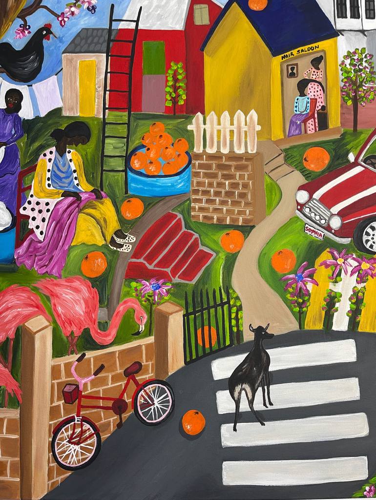 Original Abstract Expressionism People Painting by Sophia Oshodin