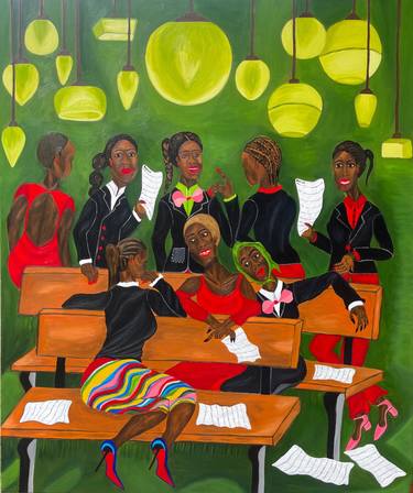 Original Contemporary People Painting by Sophia Oshodin