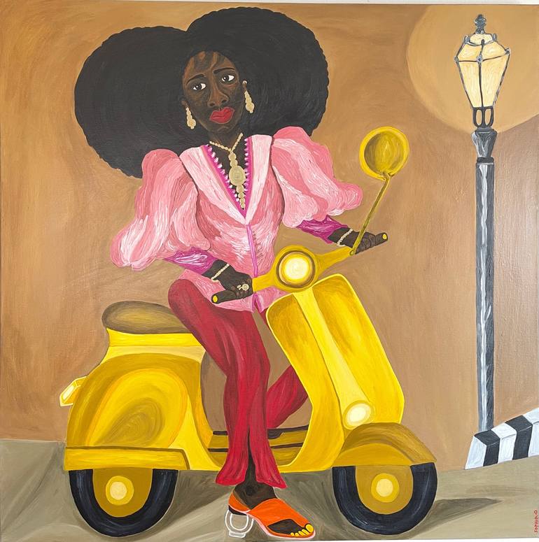 Print of Contemporary Women Paintings by Sophia Oshodin