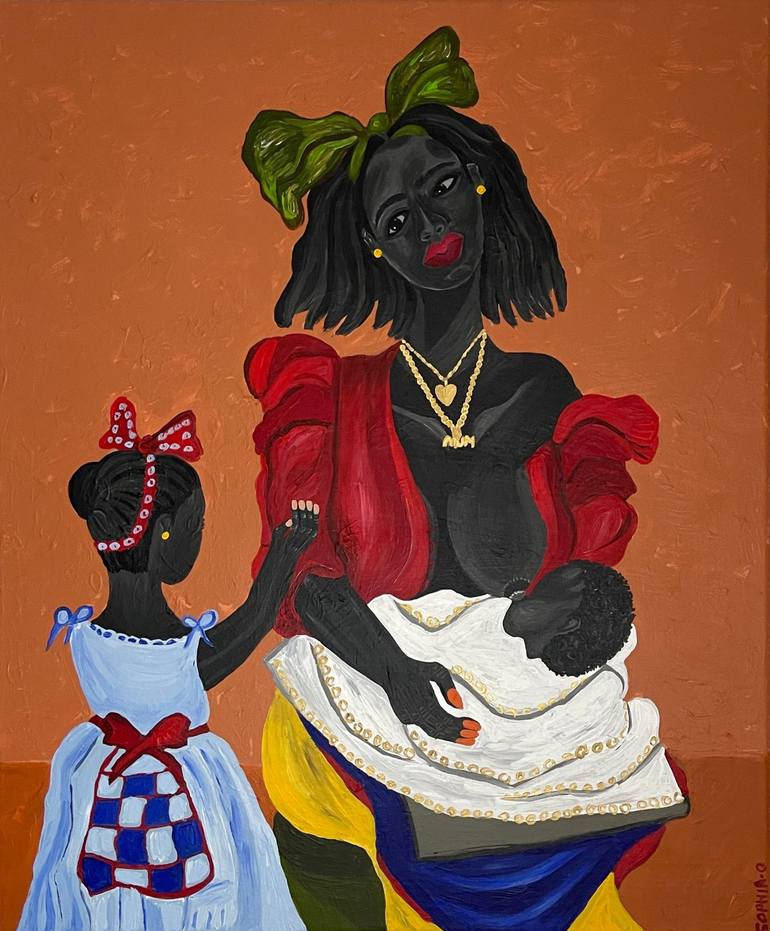 Print of Conceptual Family Paintings by Sophia Oshodin