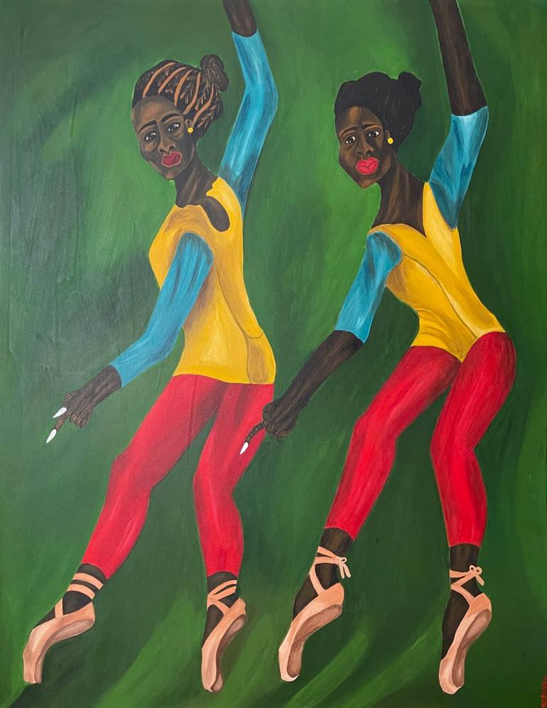 Print of Contemporary Women Paintings by Sophia Oshodin