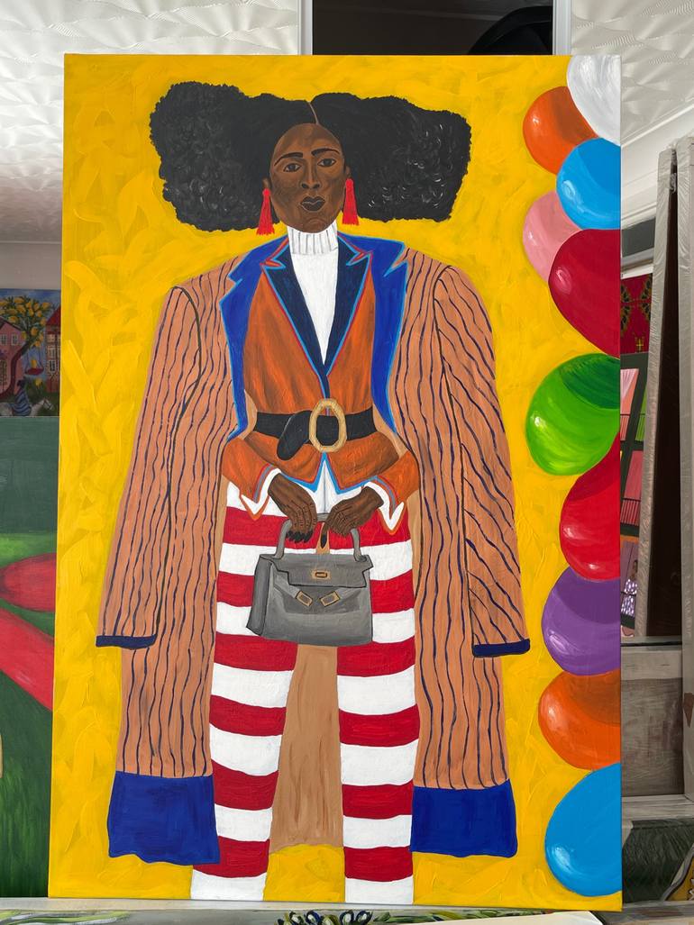 Original Abstract Expressionism Women Painting by Sophia Oshodin