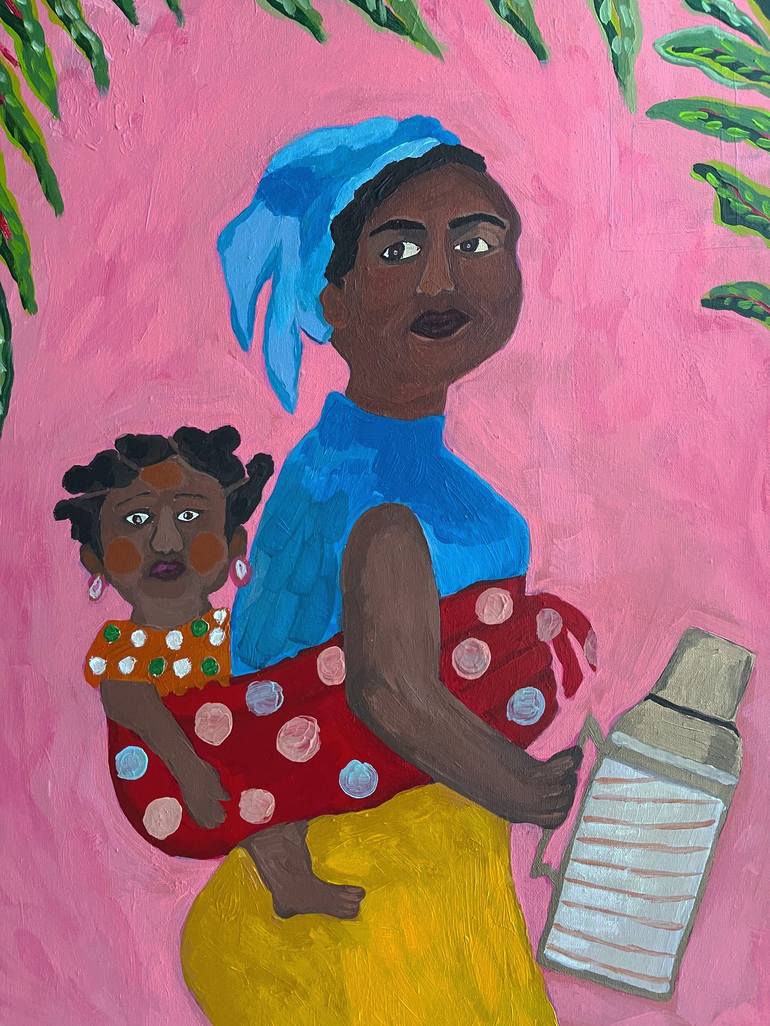 Original Conceptual Family Painting by Sophia Oshodin