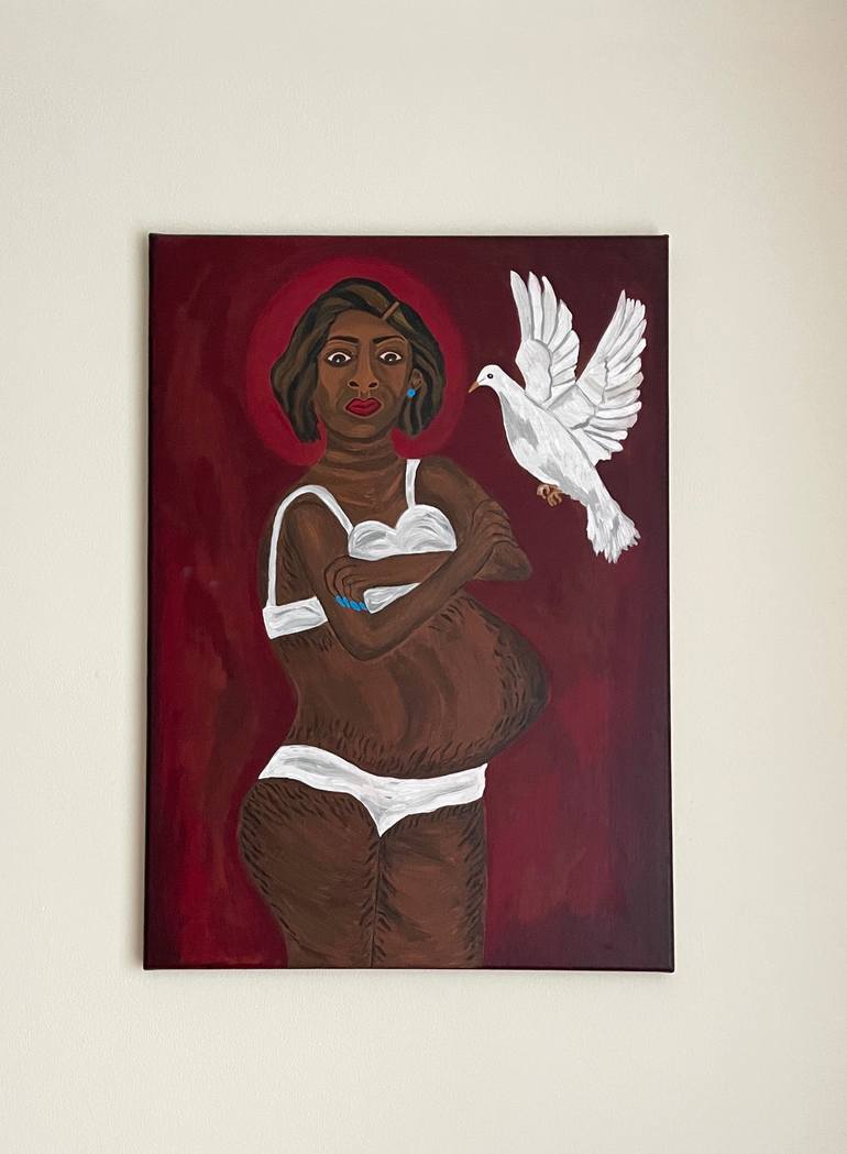 Original Figurative People Painting by Sophia Oshodin