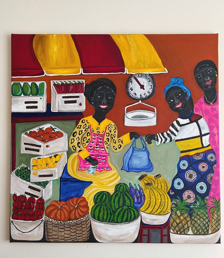 Original Expressionism People Painting by Sophia Oshodin