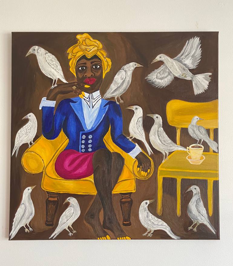 Original Expressionism People Painting by Sophia Oshodin