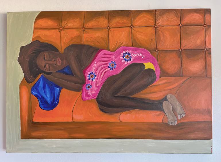 Original Expressionism Women Painting by Sophia Oshodin