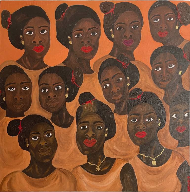 Print of Figurative People Paintings by Sophia Oshodin