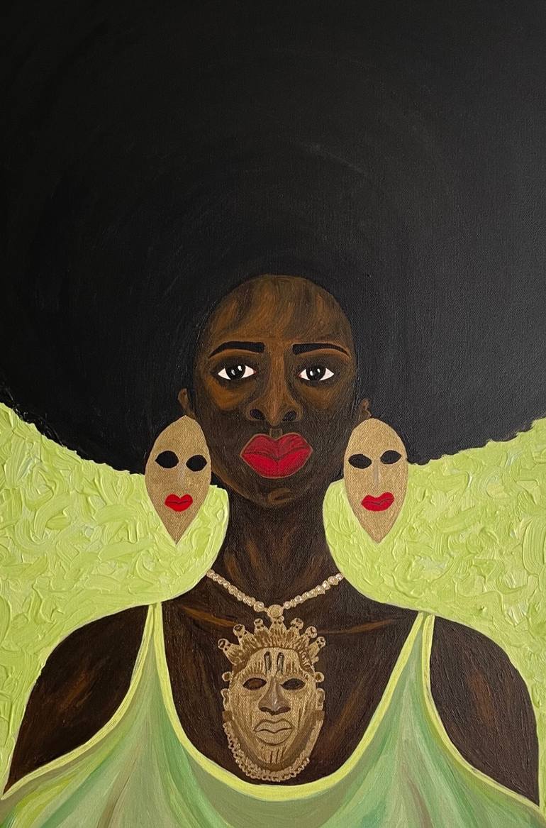 Original Figurative People Painting by Sophia Oshodin