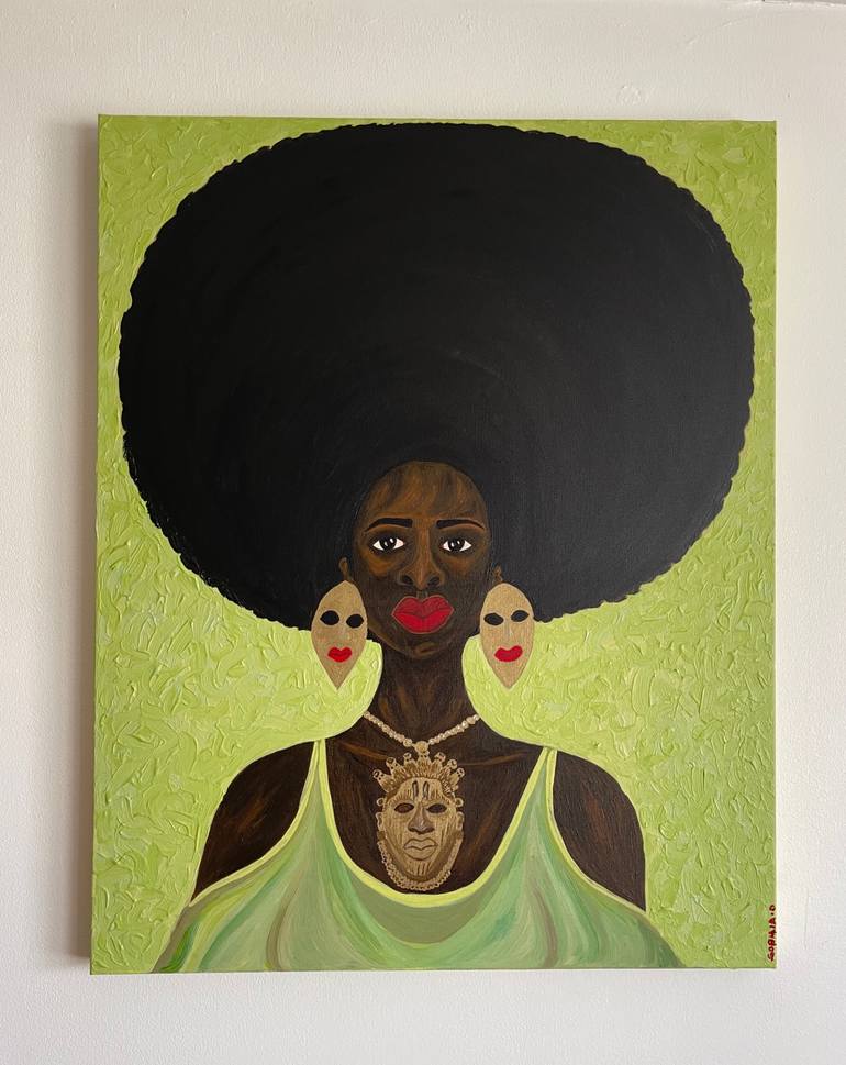 Original Figurative People Painting by Sophia Oshodin