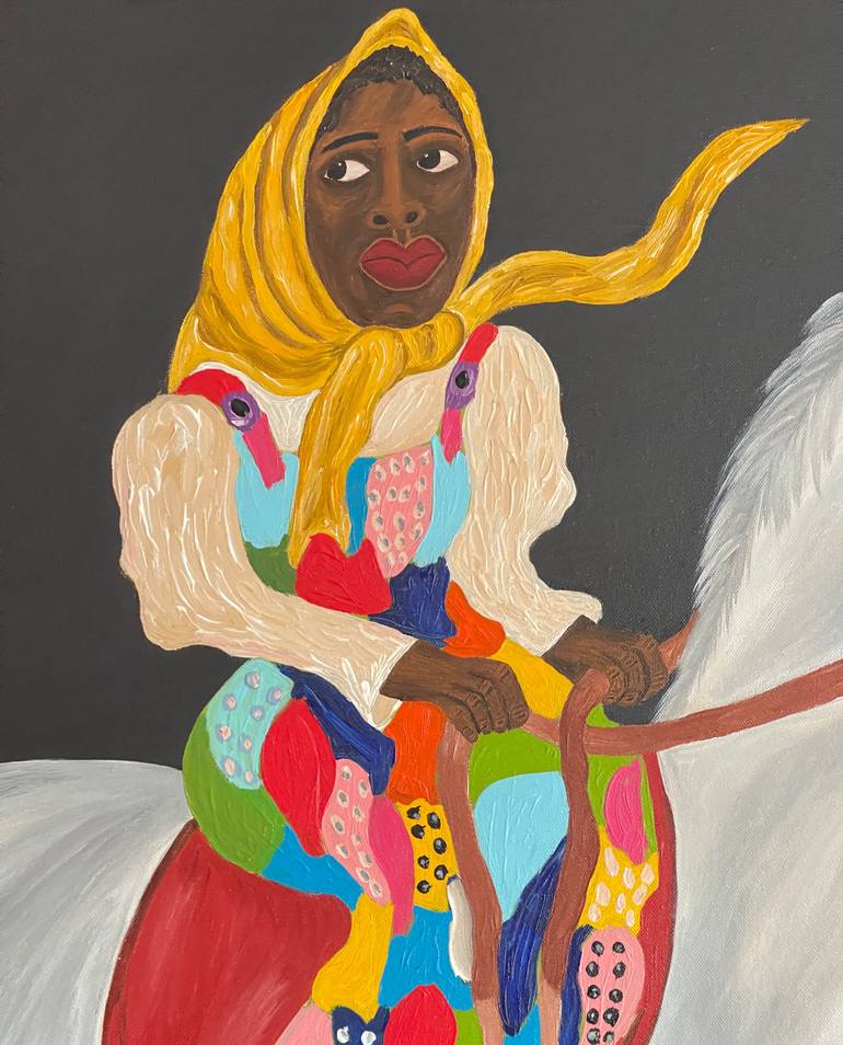 Original Contemporary Horse Painting by Sophia Oshodin