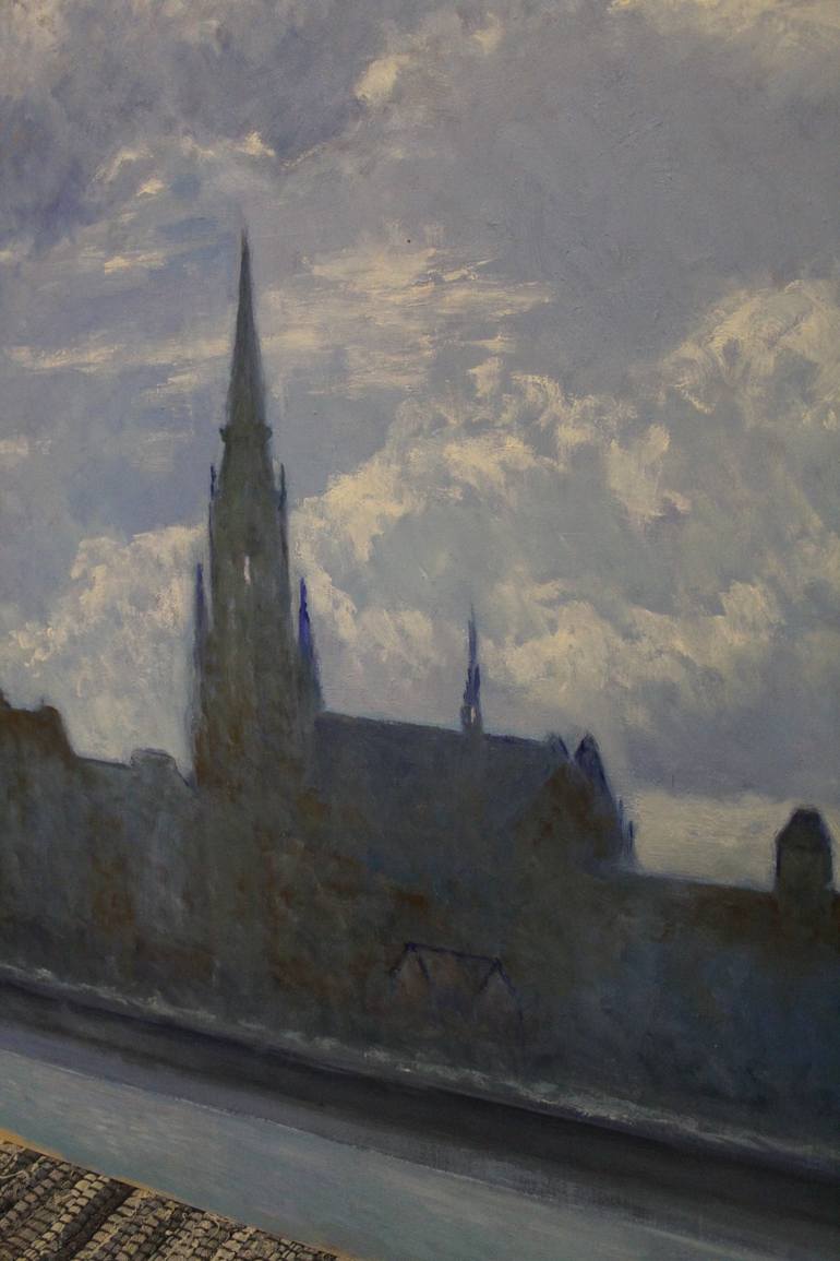 Original Impressionism Cities Painting by Drazen Romic