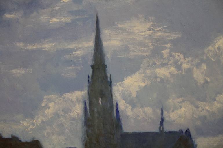 Original Impressionism Cities Painting by Drazen Romic