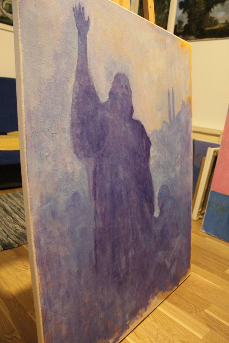 Original Impressionism Religion Painting by Drazen Romic