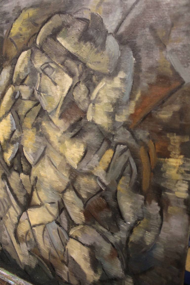 Original Cubism Nude Painting by Drazen Romic